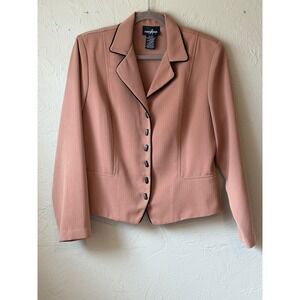 Positive Attitude Blazer Button Front Jacket Womens Size 14